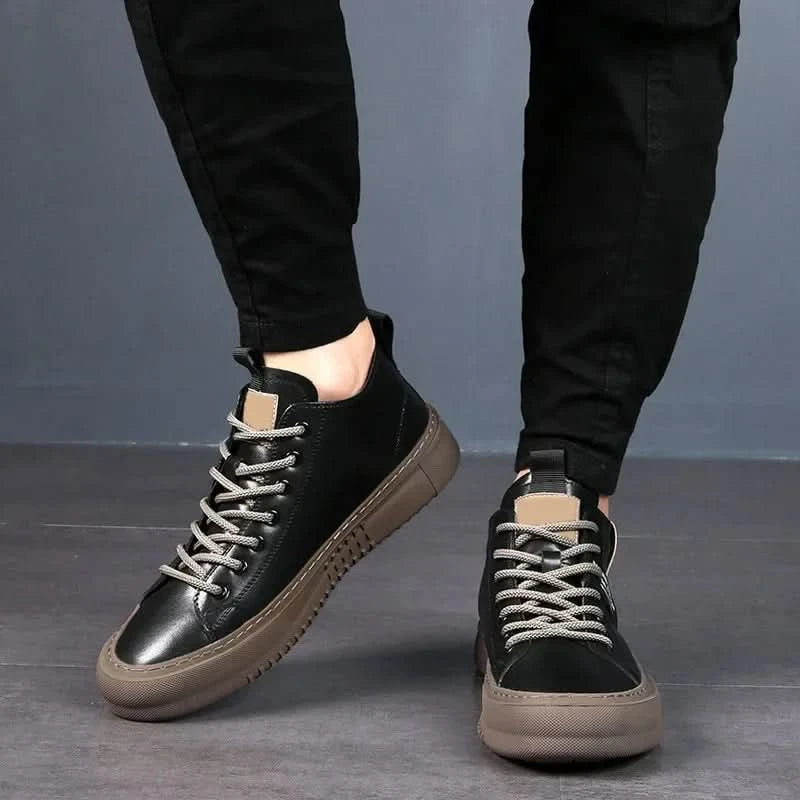 Miles | Baskets montantes streetwear minimalistes à lacets