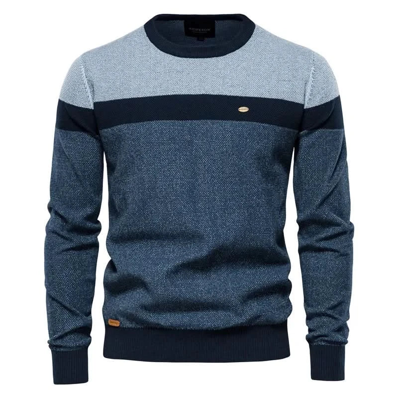 Marcus | Refined Color-Block Crew Sweater