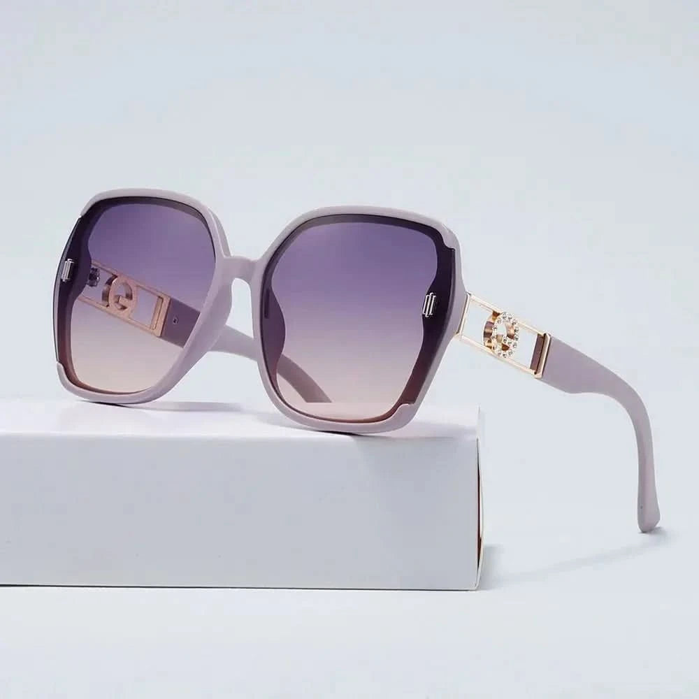 Giovanna Crystal™ | Crystal Gold Oversized Sunglasses | UV400