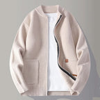 Oliver | Chaqueta de punto de canalé con cremallera