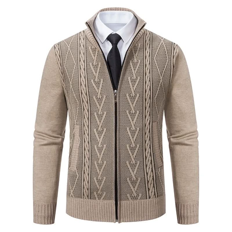 Preston | Gilet zippé en maille torsadée raffinée