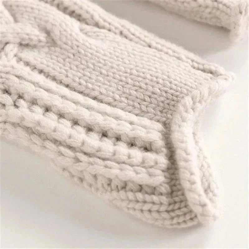 Lydia | Pull col roulé en maille torsadée