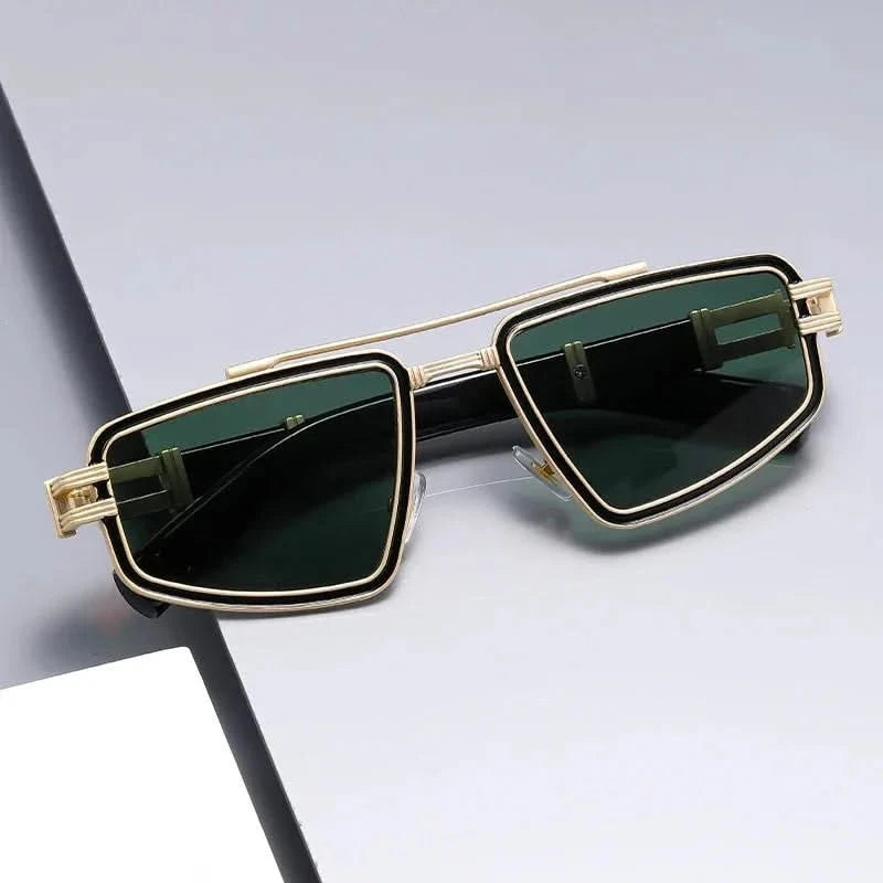 Arlo Apex™ | Gold Accent Geometric Sunglasses | UV400
