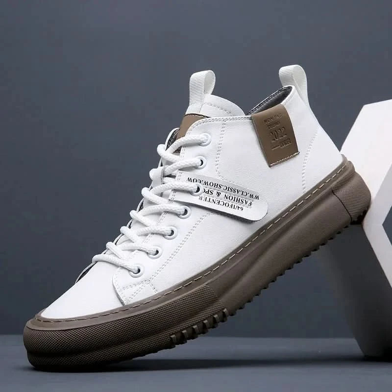 Miles | Baskets montantes streetwear minimalistes à lacets