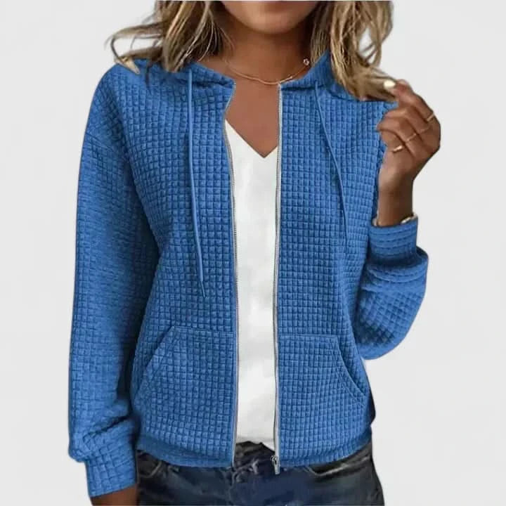 Martha | Cárdigan elegante texturizado con cremallera