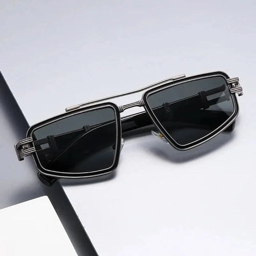 Arlo Apex™ | Gold Accent Geometric Sunglasses | UV400