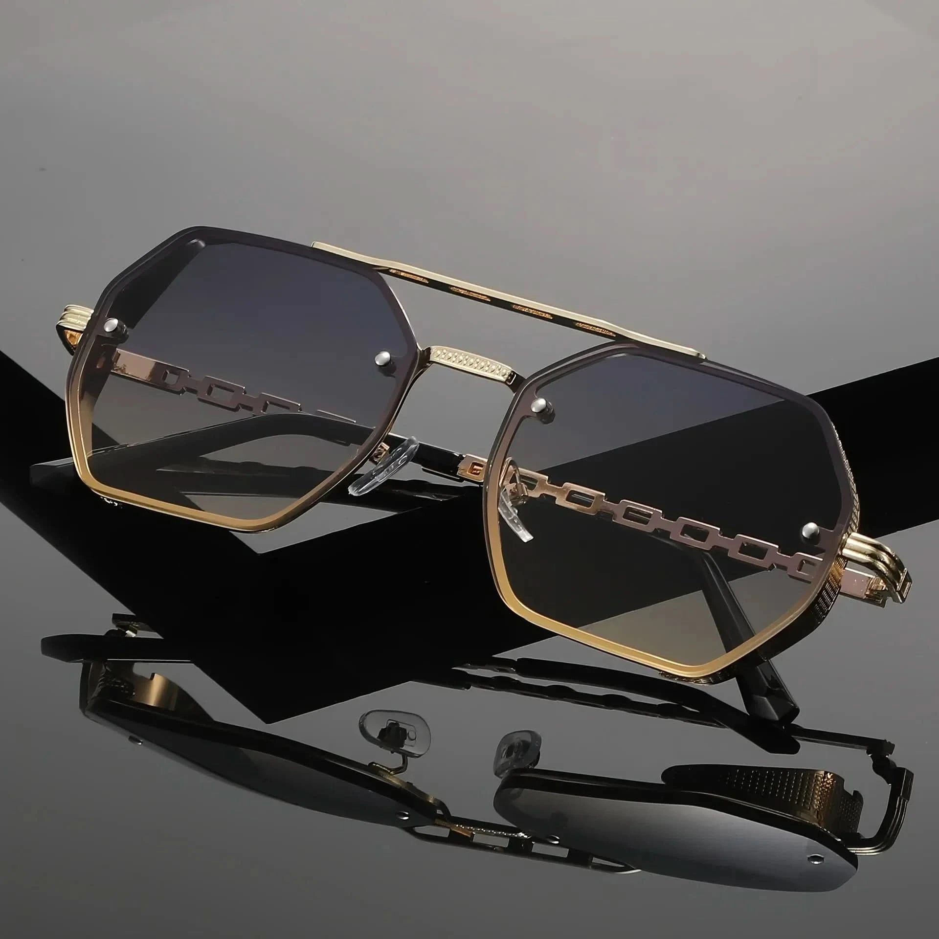 Storme Chain™ | Chain-Link Temple Octagonal Sunglasses | UV400