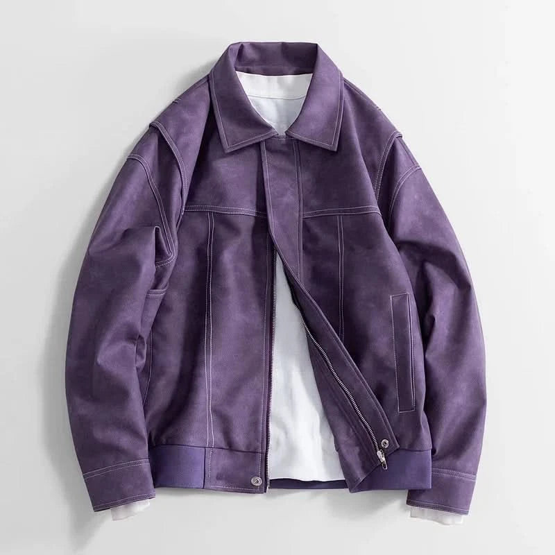 Chaqueta de cuero clásica Hafford