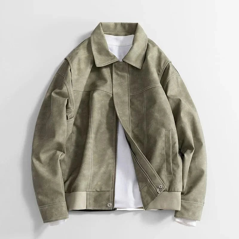 Chaqueta de cuero clásica Hafford