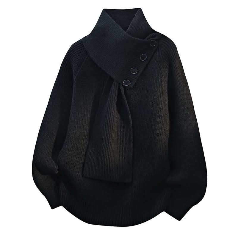 Lydia | Suéter de punto elegante con cuello de pañuelo
