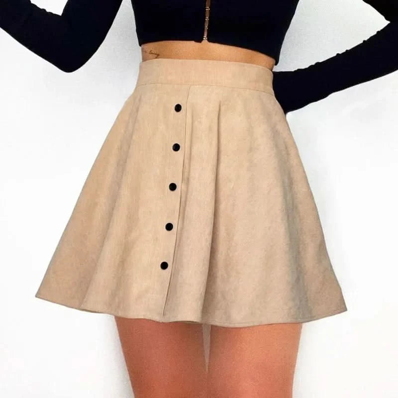 Falda de pana Sophia con botones