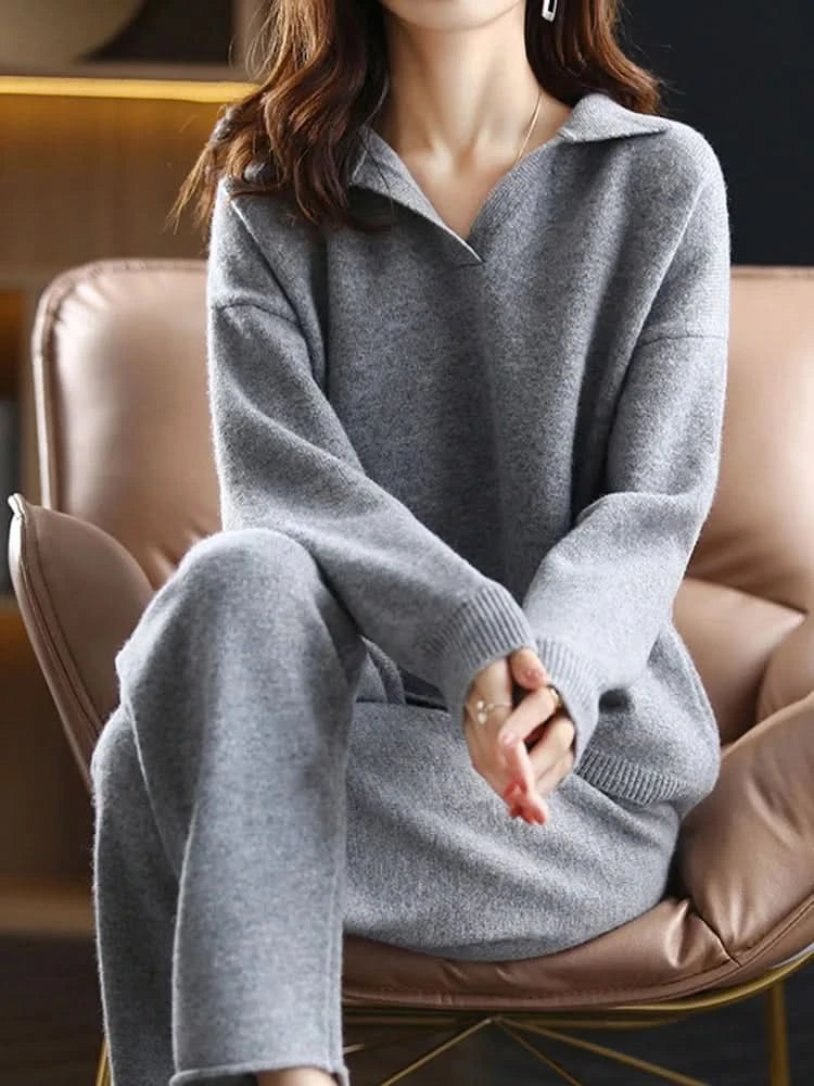 Harper | Conjunto Lounge Elegante a Medida con Cuello Polo