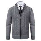 Preston | Gilet zippé en maille torsadée raffinée