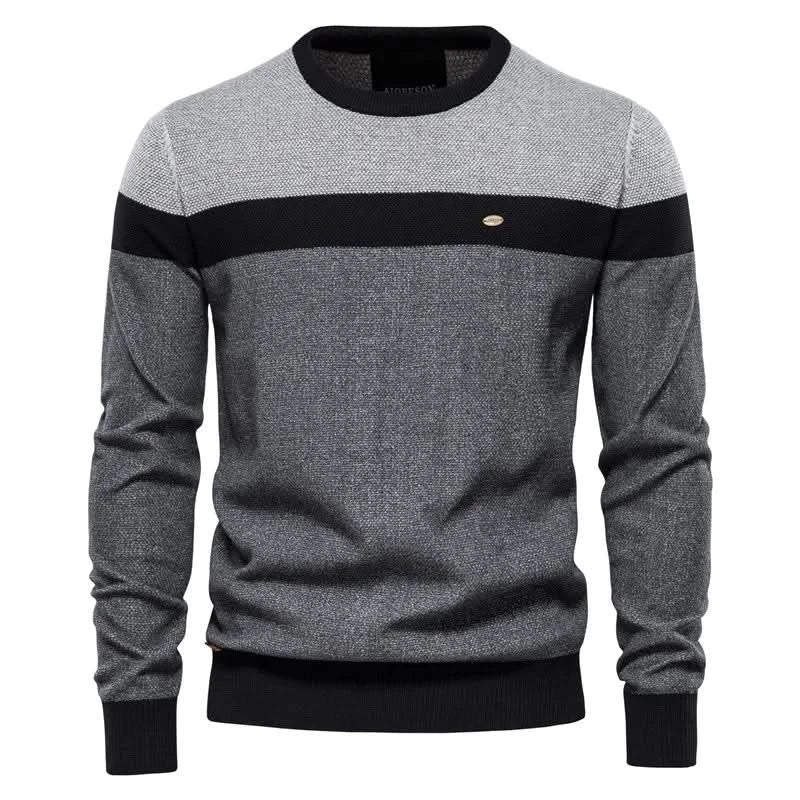 Marcus | Refined Color-Block Crew Sweater