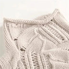 Lydia | Pull col roulé en maille torsadée