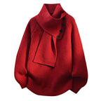 Lydia | Suéter de punto elegante con cuello de pañuelo