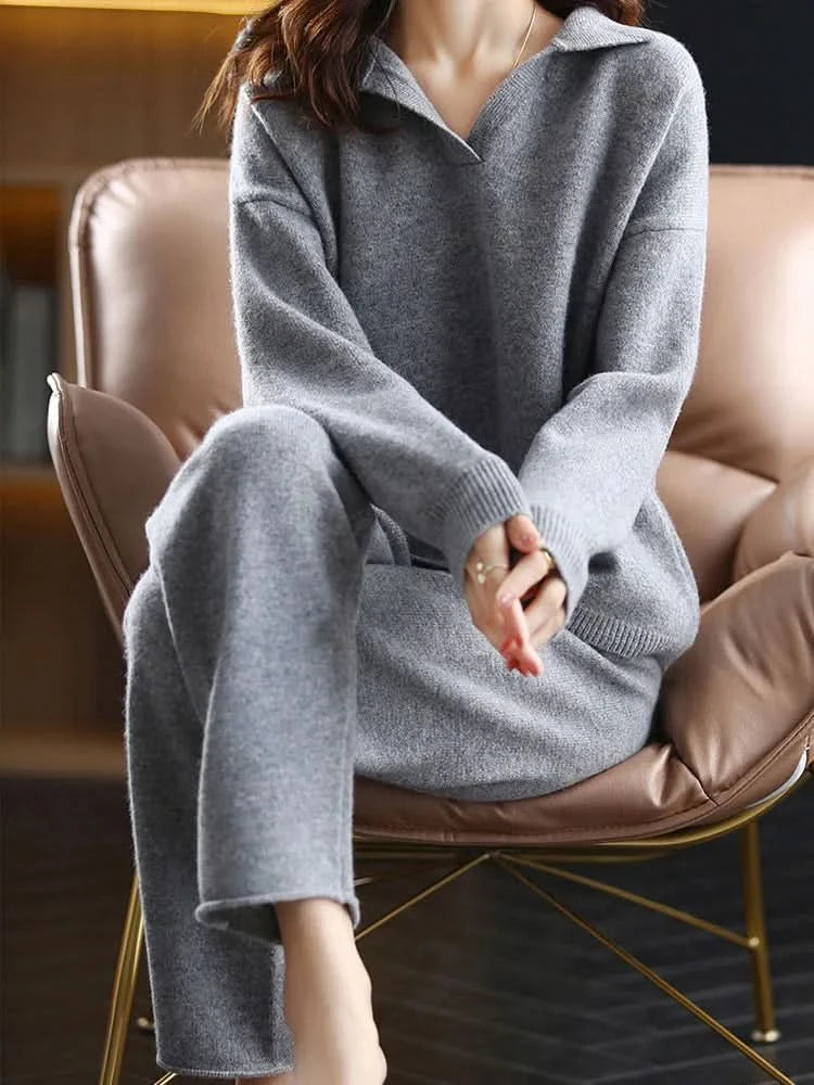 Harper | Conjunto Lounge Elegante a Medida con Cuello Polo