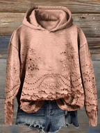 Sacha | Cozy Embroidered Floral Hoodie