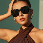 Milana Gloss™ | High-Gloss Geometric Sunglasses | UV400 Runway