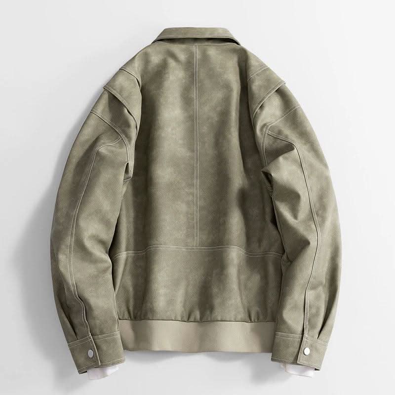 Chaqueta de cuero clásica Hafford