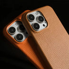Funda bandolera para iPhone de cuero genuino vacuno