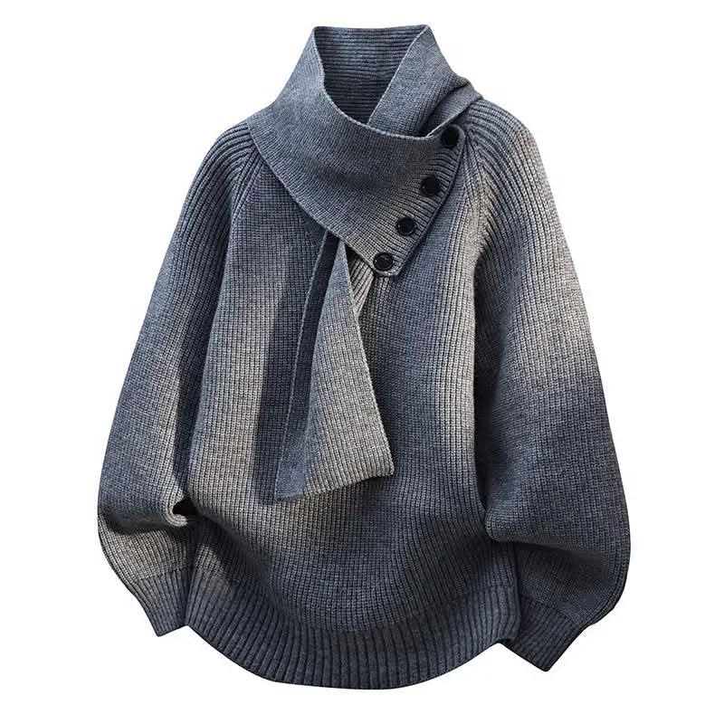 Lydia | Suéter de punto elegante con cuello de pañuelo