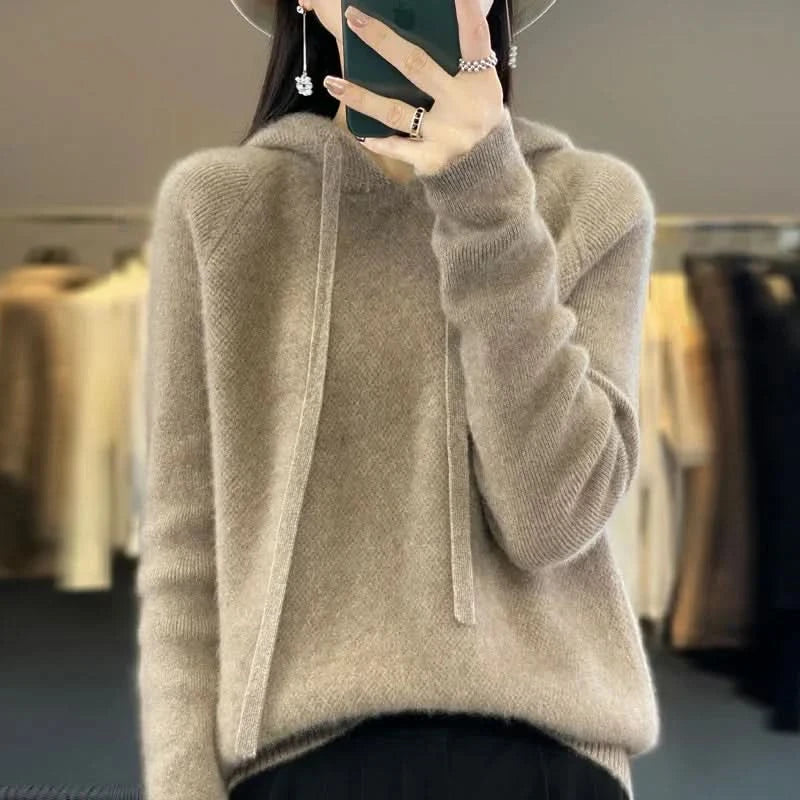 Kelly | Tricot à capuche doux pour l'hiver