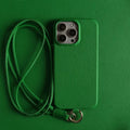 Funda bandolera para iPhone de cuero genuino vacuno