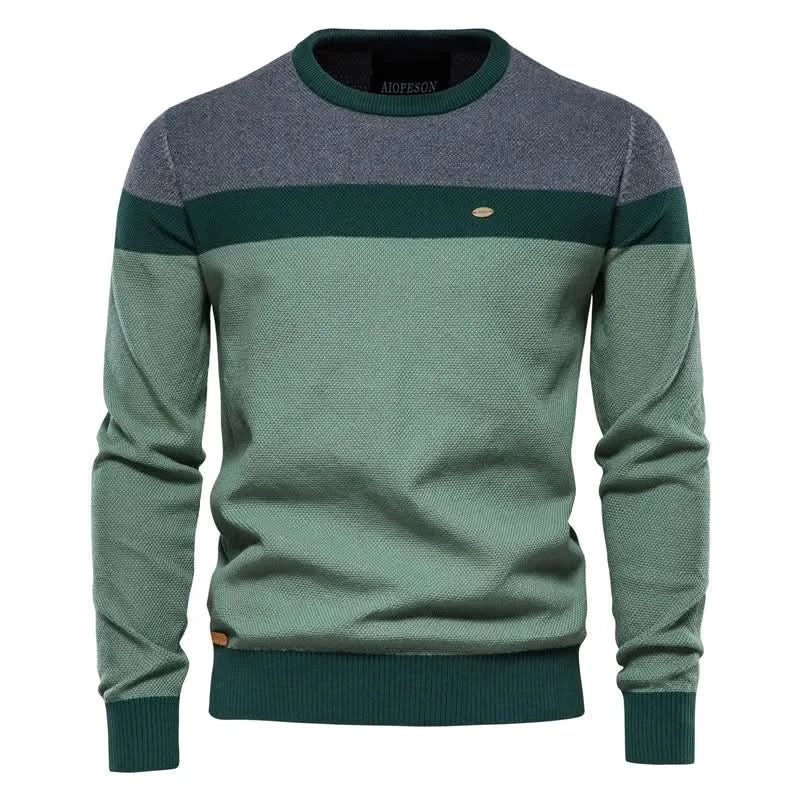 Marcus | Refined Color-Block Crew Sweater