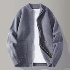 Oliver | Chaqueta de punto de canalé con cremallera