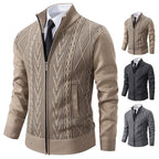 Preston | Gilet zippé en maille torsadée raffinée