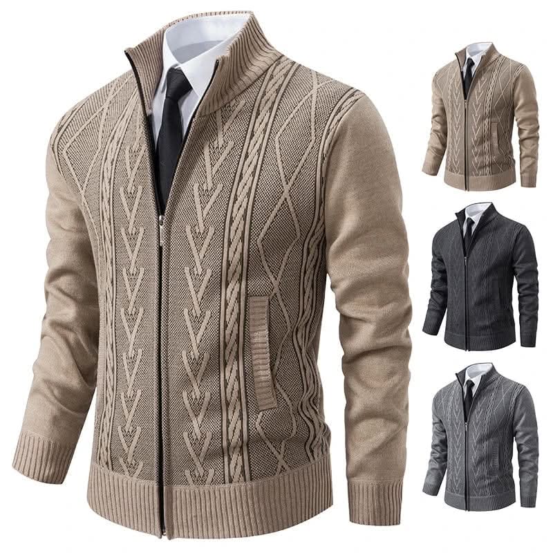 Preston | Refined Cable-Knit Zip Cardigan