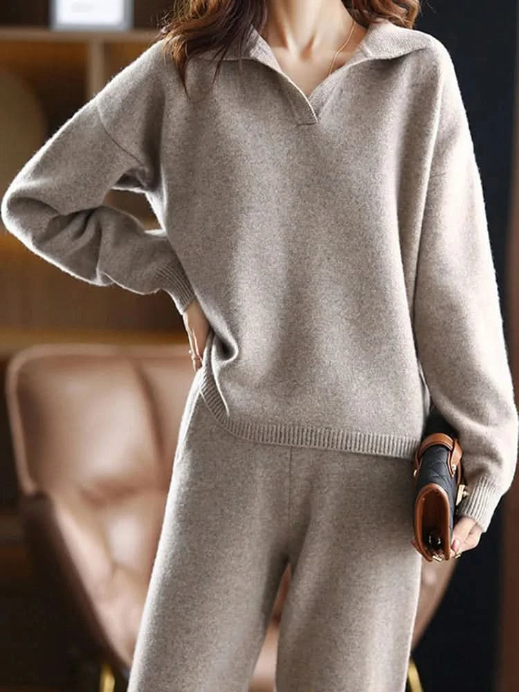 Harper | Conjunto Lounge Elegante a Medida con Cuello Polo