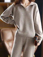 Harper | Conjunto Lounge Elegante a Medida con Cuello Polo