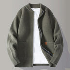 Oliver | Chaqueta de punto de canalé con cremallera