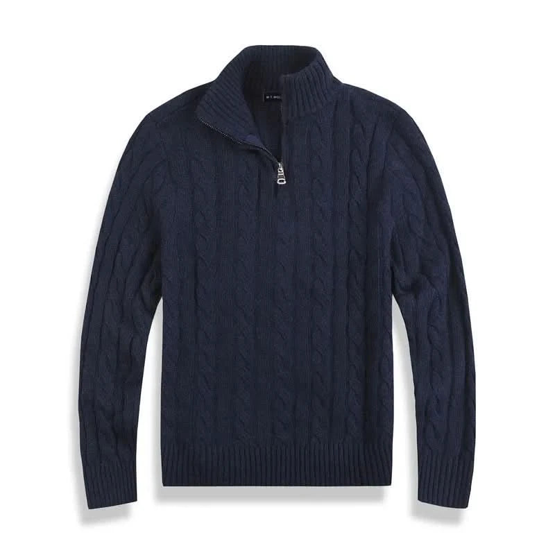 Brandon | Pull col zippé classique haut de gamme