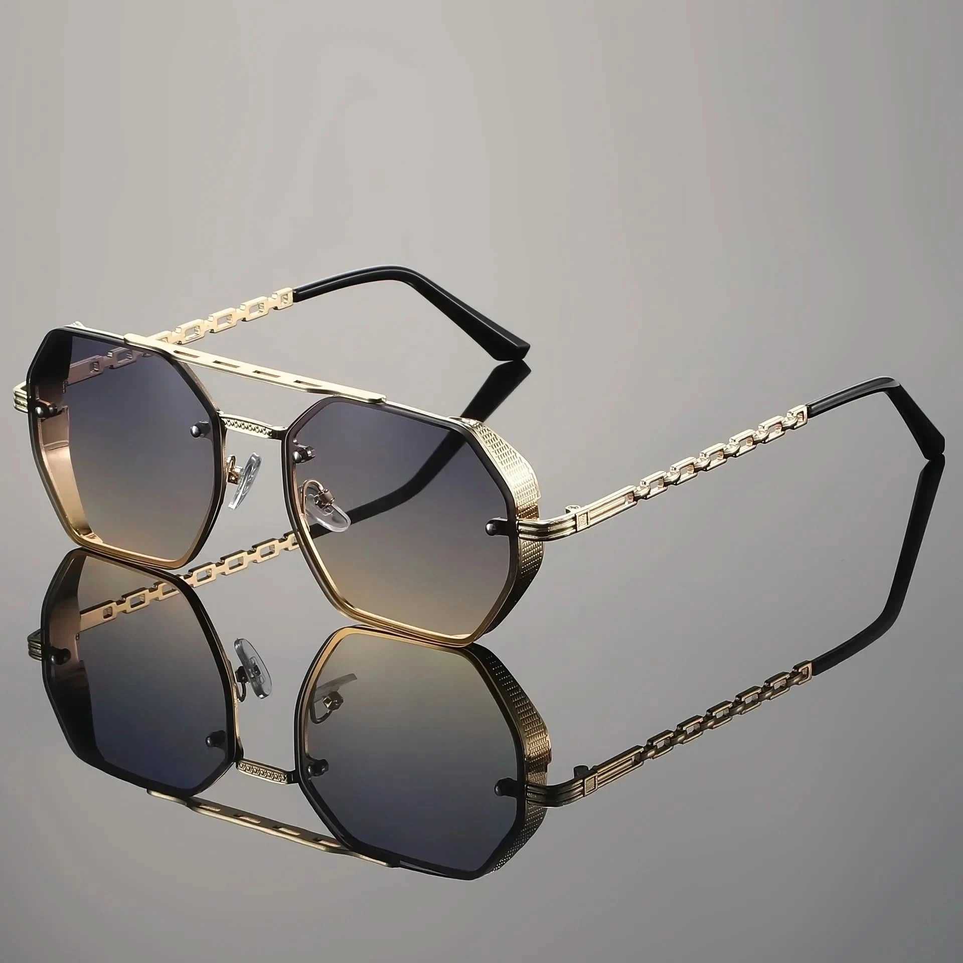 Storme Chain™ | Chain-Link Temple Octagonal Sunglasses | UV400