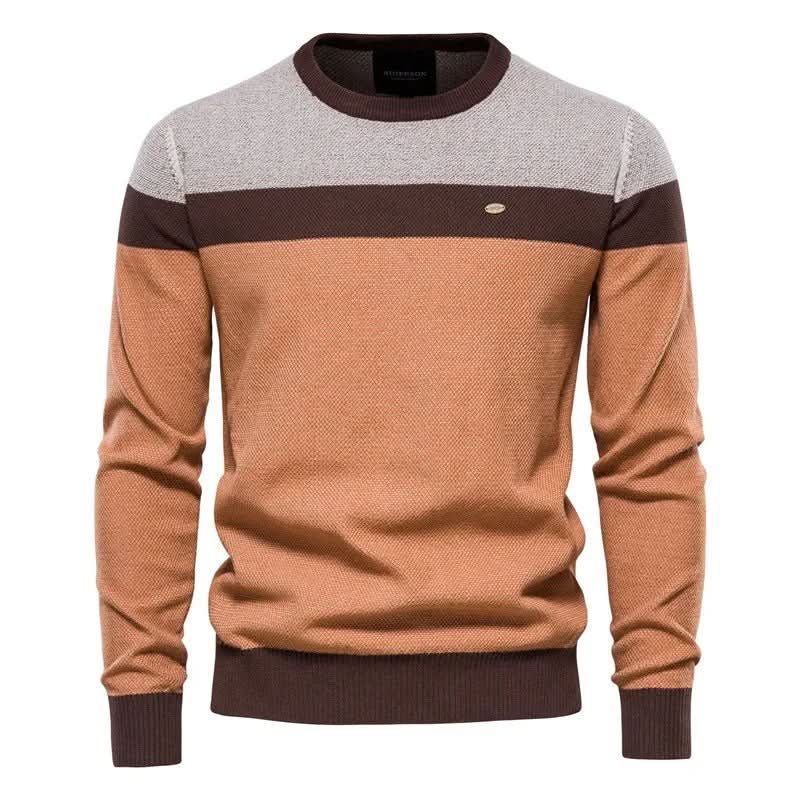Marcus | Refined Color-Block Crew Sweater