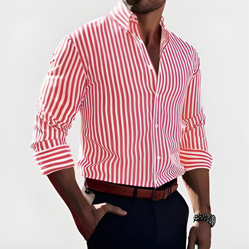 Ronan | Camisa clásica de botones a rayas