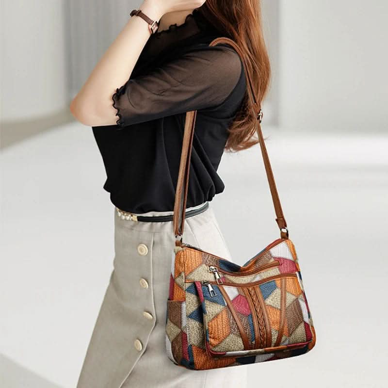 Sienna | Bolso de mano colorido con mosaico de patchwork