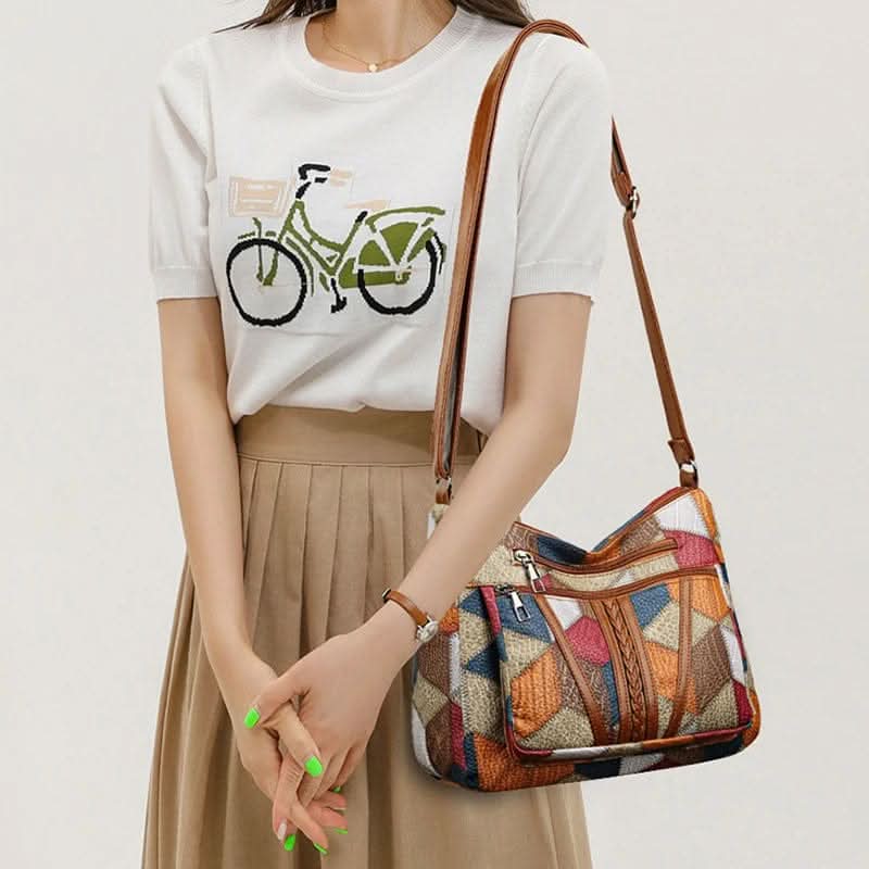 Sienna | Bolso de mano colorido con mosaico de patchwork