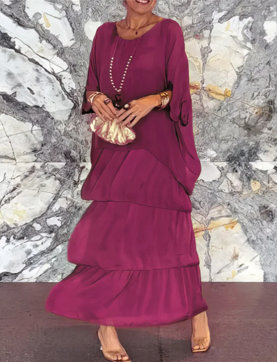 Vivienne | Robe longue flatteuse à la silhouette fluide