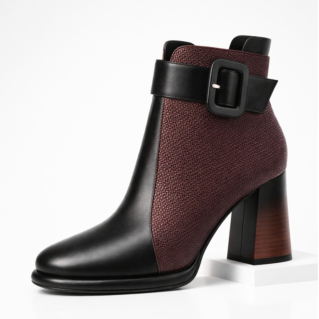 Bottes en cuir grainé Harper Lane