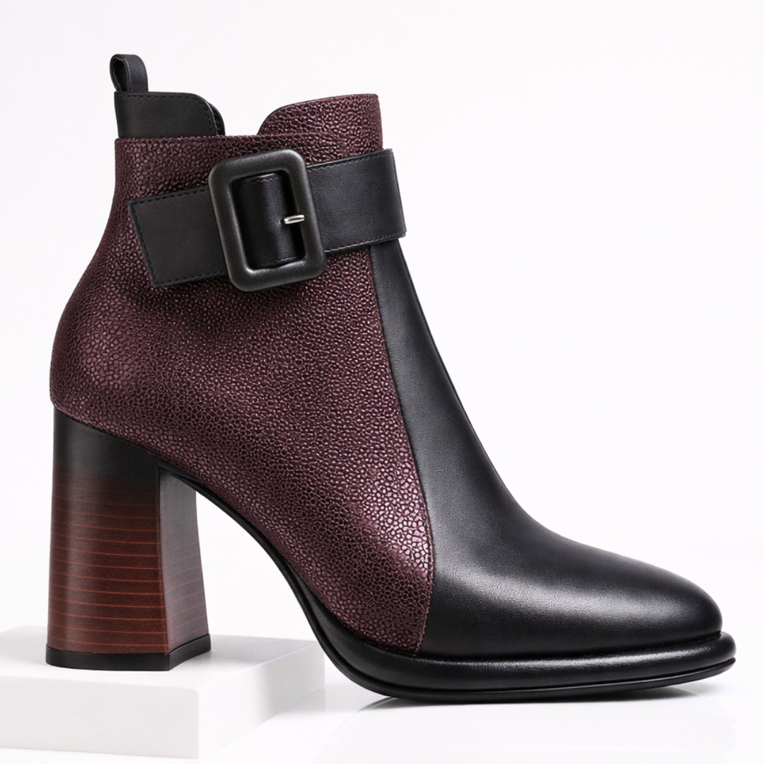 Bottes en cuir grainé Harper Lane