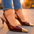 Tacones de aguja con tira trasera Odette