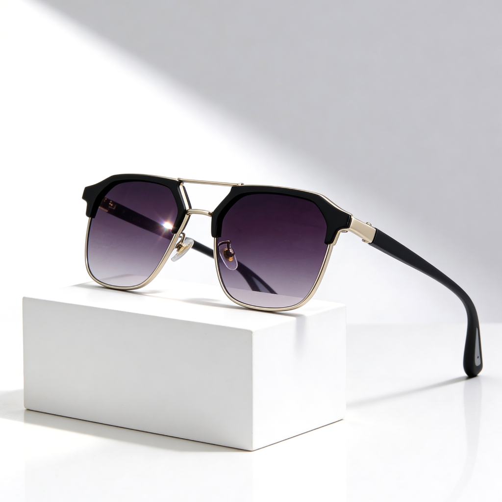 Rift Hex V2™ | Hexagonal Metal-Acetate Sunglasses | UV400