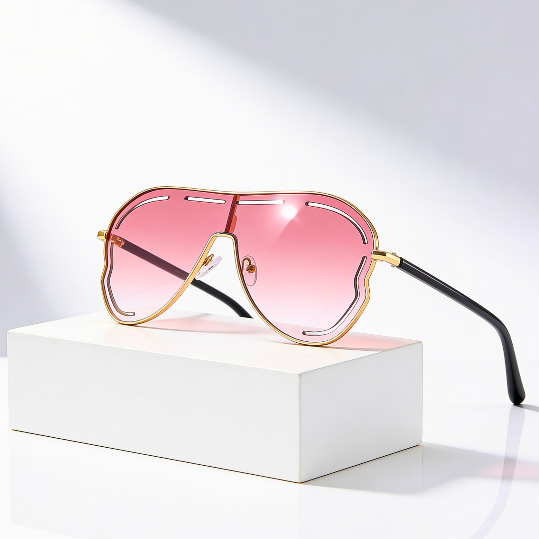 Dahlia Shield™ | Shield Gradient Aviator Sunglasses | UV400 Gold