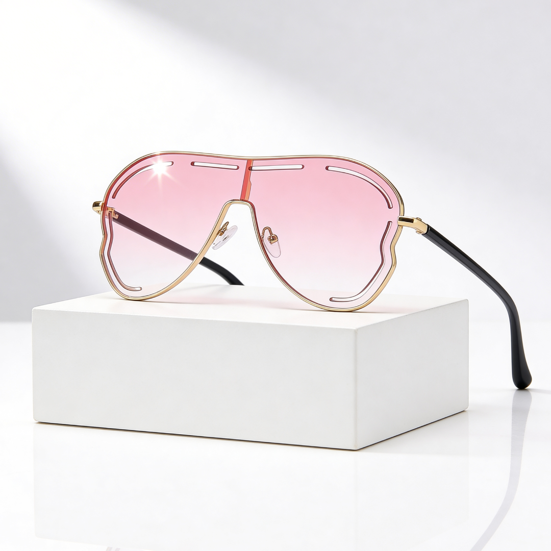 Dahlia Shield™ | Shield Gradient Aviator Sunglasses | UV400 Gold