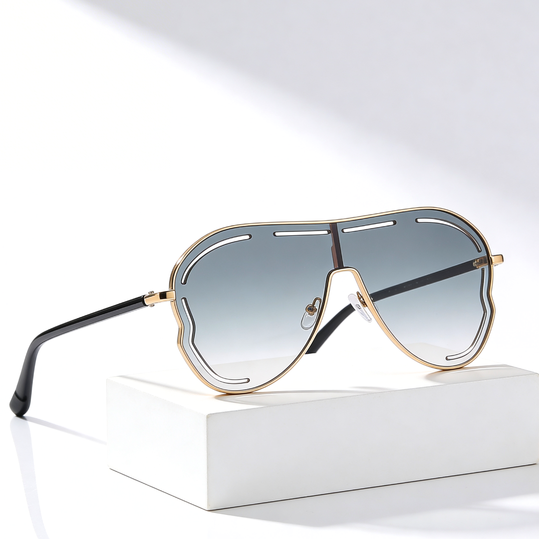 Dahlia Shield™ | Shield Gradient Aviator Sunglasses | UV400 Gold