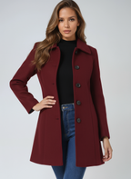 Katherine | Abrigo elegante de botonadura sencilla